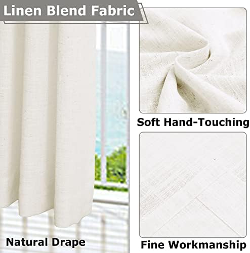 Frelement 108 Inches Extra Long Room Darkening Curtains for High