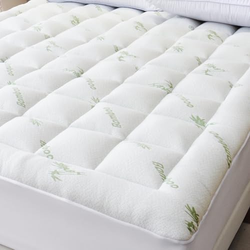 Cooling Mattress Topper Queen – Extra Soft Pillow Top Mattress Pad