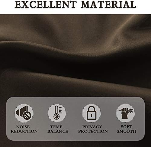 DONREN Blackout Rod Pocket Curtain Panels - Thermal Insulated Curtains