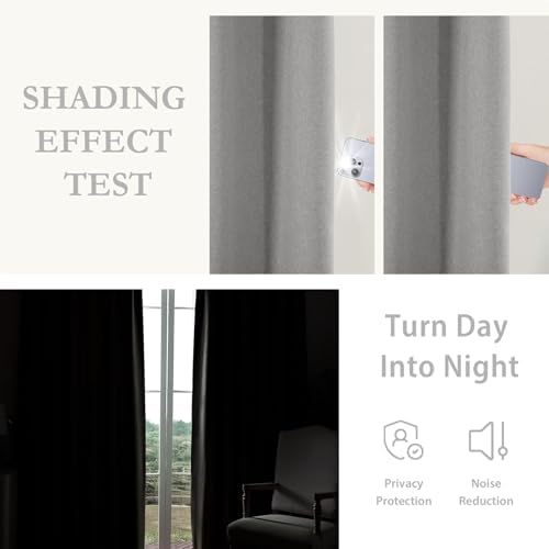 Drapifytex Light Grey Coated Thermal Insulated Drapes Pinch Pleated