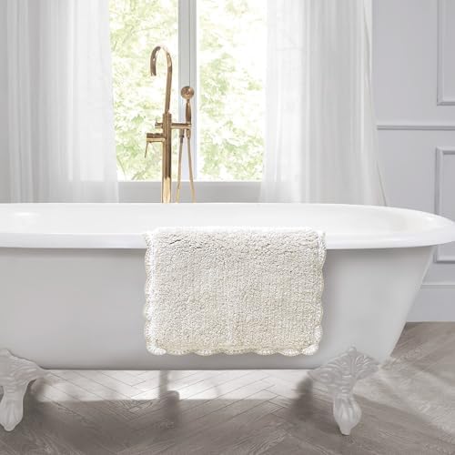 Laura Ashley Heathered Crochet Border 100% Cotton 17"x24"