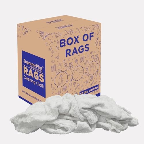 Recycled White Terry Towel Rags (50 lbs. Box) - Shop Bulk Heavy Duty