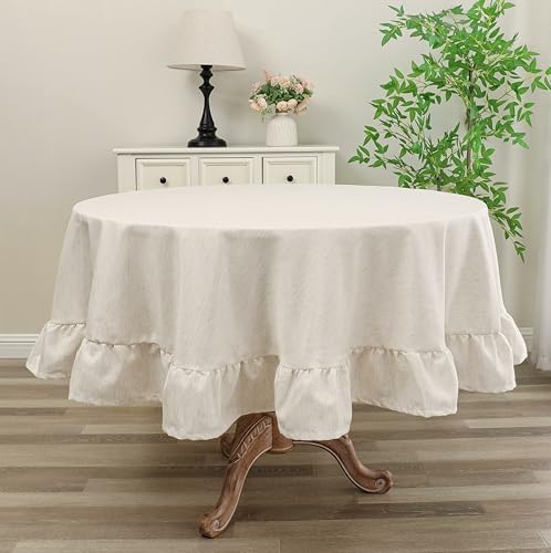70" Round Decorator Tablecloth Dining and Banquet Rustic Style Linen