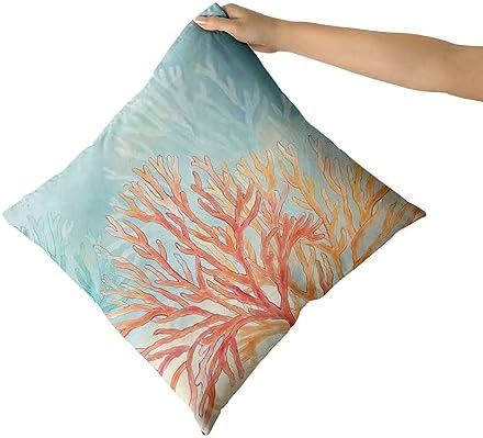 Giwawa Coastal Coral Throw Pillow Covers 20x20 Set of 2, Retro Vibe