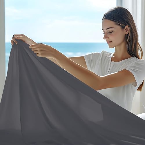 GOLD TEXTILES King Flat Sheet 6 Pack – Brushed Microfiber Top Sheets