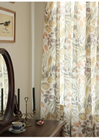 Beige Cream Linen Curtains 96 inches Long for Living Room 1 Panel Set