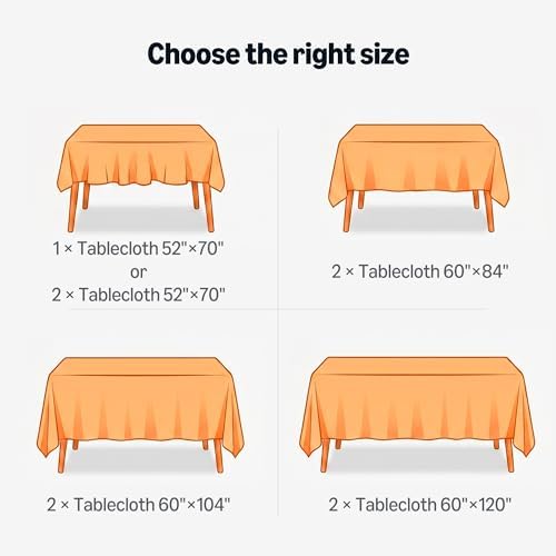 Amazon Basics Rectangle Tablecloth Water-Repellent, Faux Linen