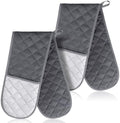 Neer 2 Pcs Christmas Double Oven Mitts Heat Resistant Kitchen Gloves