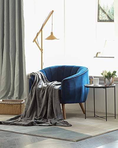 KMUSET Fleece Blanket King Size Dark Grey Lightweight Super Soft Cozy