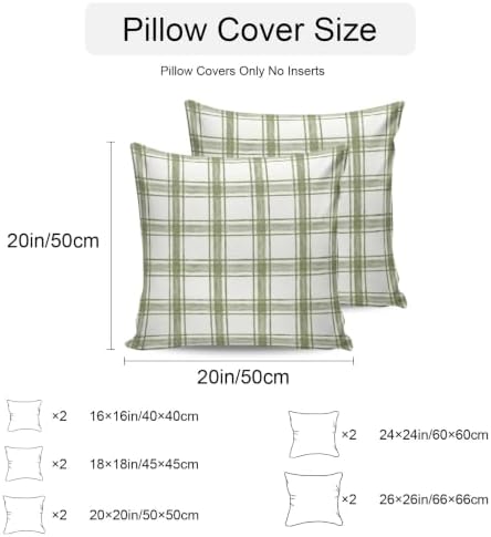 Pack of 2 Waterproof Outdoor Pillow Covers 24x24 Inch Decorative