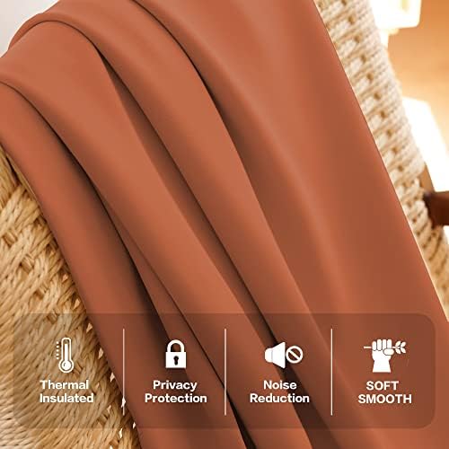 HUTO Pinch Pleat Curtains 84 Inches Long Blackout Window Treatment for
