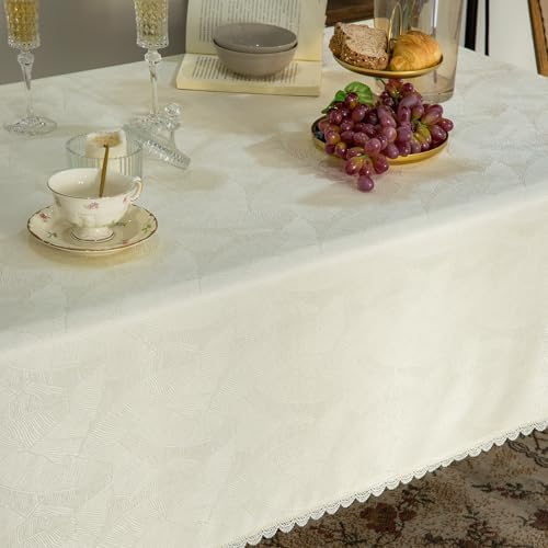 GLORY SEASON Textured Rectangle/Oblong Tablecloth Jacquard Fabric