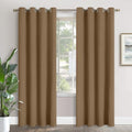 YoungsTex Taupe Blackout Curtains 84 Inch Long, Tan Bedroom Darkening