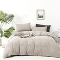 Pureant Beige Khaki Comforter Queen Oatmeal Bedding Cream Coffee