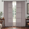 LUSTROWIN French Pinch Pleated Drapes 108 inches Long Unlined Light