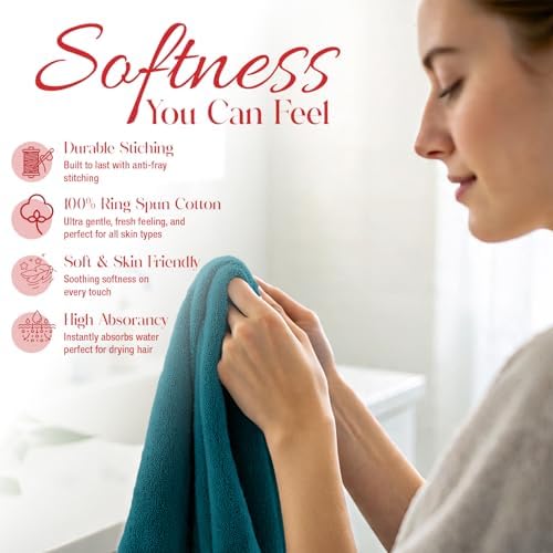 RIVERSIDE 60-Pack Cotton Washcloths – Soft & Absorbent Face Towels