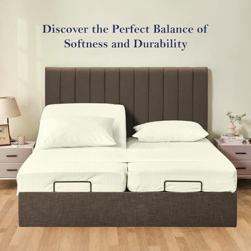 Split King Size 5-PCs Sheet Set for Adjustable Bed 1000 Thread Count