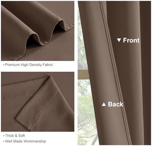 PONY DANCE Light Blocking Panels - Blackout Window Curtain Room