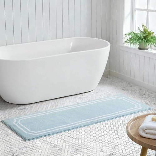 Martha Stewart - Soft Knit Cotton Bath Runner, Plush Bath Rug, 22 x 60