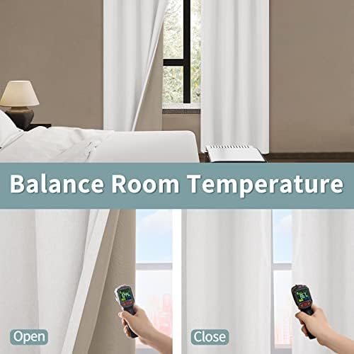 BGment Off White Blackout Curtains 84 Inch Length for Living Room 2