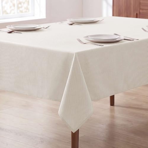 H.VERSAILTEX Linen Textured Table Cloths 54 x 70 Inch Premium Solid