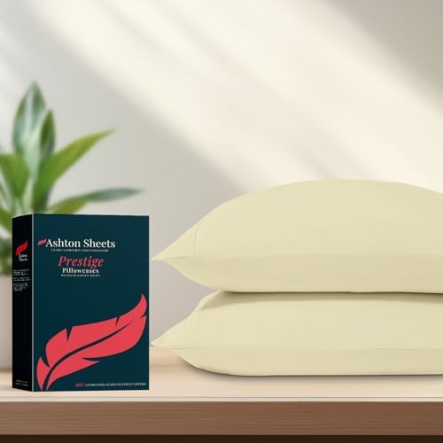 100% Egyptian Cotton Pillow Cases Queen Size Set of 2 - Luxury 1500