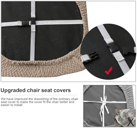 Genina Seat Covers for Dining Room Washable Chair Seat Slipcovers Set