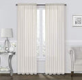 GoodGram 2 Pack: Basic Rod Pocket Sheer Voile Window Curtain Panels