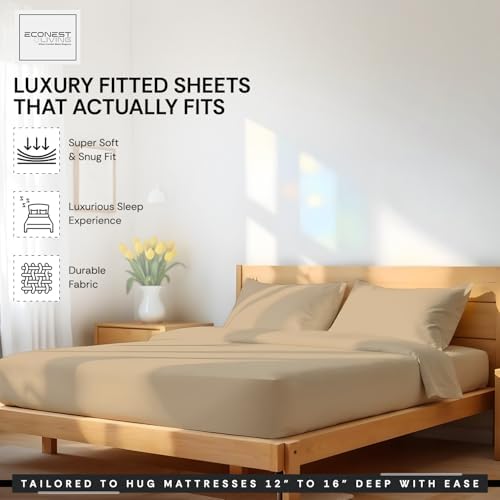 100% Egyptian Cotton Fitted Sheet California King, 800 Thread Count
