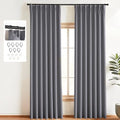 MaKefeile Pinch Pleated Curtains Blackout Two Pages Pinch Pleated