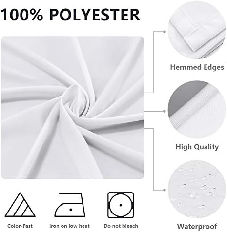60"x120" Cream Tablecloth - Gray Linen Towel Vertical- Gray Stripes