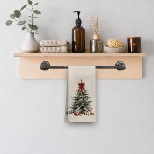 OHSUL Neutral Christmas Tree Kitchen Dish Towels Dishcloth 16x24 Inch