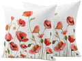 Spring Floral Decorative Throw Pillow Covers 18x18 Inch Set of 2