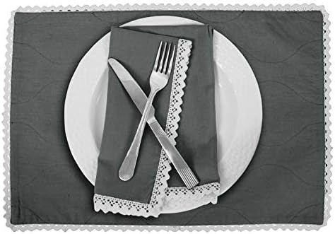 Gray Home Decor Reversible Table Decor White Lace Placemats Reversible