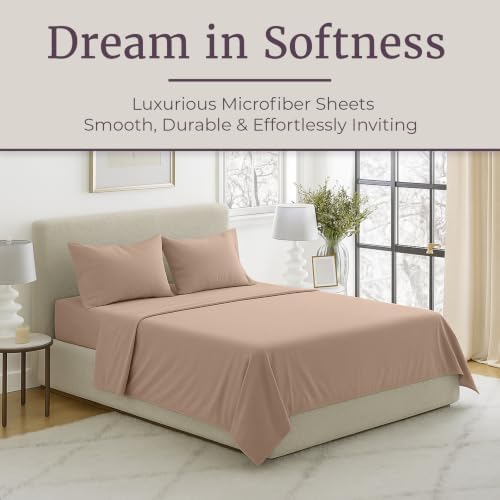 Sheets for Queen Size Bed - 4-Piece Wrinkle Resistant Brushed