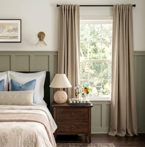 INOVADAY 100% Blackout Curtains for Bedroom Black Out Curtains 96 Inch