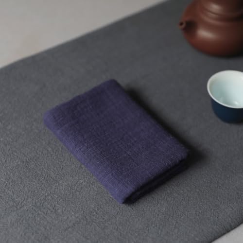 TEHAUX Thickened Kitchen Tea Towels 2pcs Set Blue Cotton-Linen