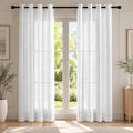Deconovo Light Filtering Sheer Curtains 108 Inches Long for Living