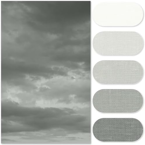 jinchan Ombre Cloudy Grey Shower Curtain for Bathroom 70x72 Inch 12