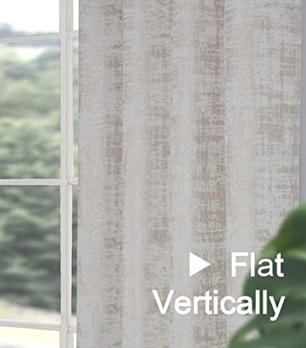 always4u White Soft Velvet Curtains 120 Inch Length Long Luxury