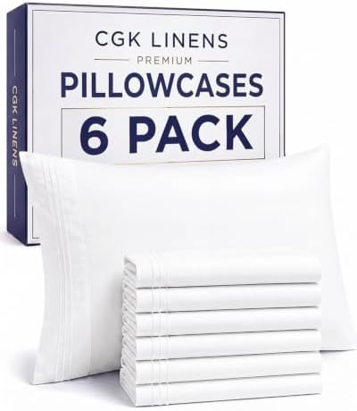 Queen Pillow Cases Set of 6 - Ultra Soft Cozy Pillowcase Covers