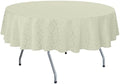 Ultimate Textile 90-Inch Round Damask Tablecloth, Ivory, 3 Pack