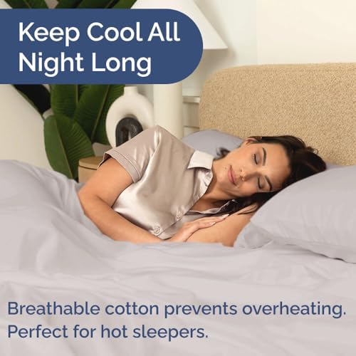 Split King 5 Piece 100% Cotton Sheet Set - 400 Thread Count - Light