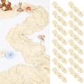 16 Pack 10Ft Cheesecloth Table Runner Ivory, 20 x 120 Inch Rustic