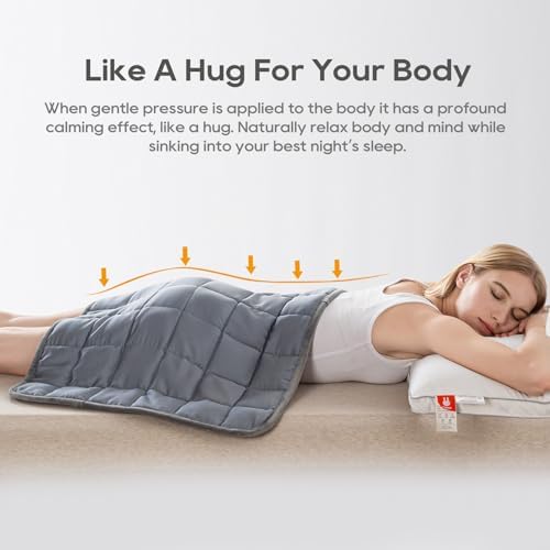 Weighted Blanket 7lbs for Adults (Double-Sided), Small Weighted Lap