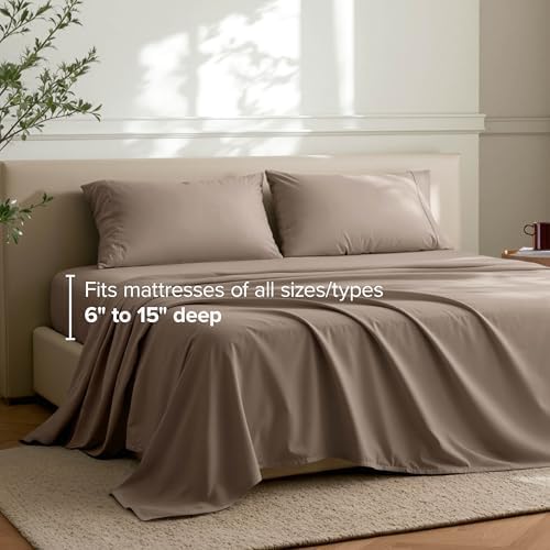 Bare Home Sheet Set 1800 Ultra-Soft Envelope Pillowcases