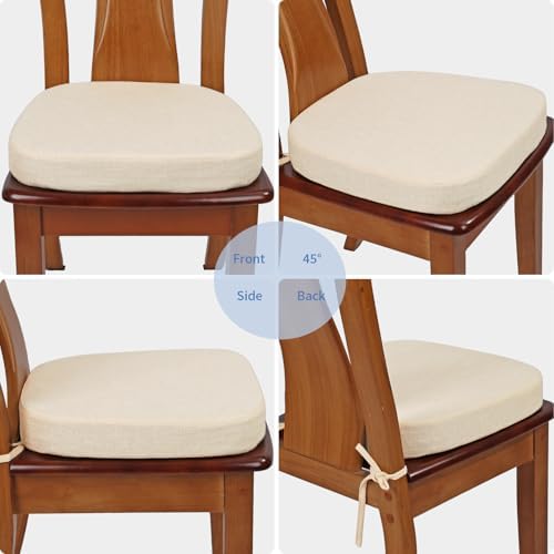 BUYUE Dining Chair Cushions 2.5 Inch Thick, U Shape Kitchen Chair Pads
