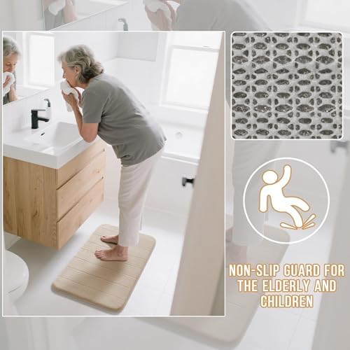 Yimobra 44"x24" Long Bath Mat, Super Soft Memory Foam Bathroom Rug