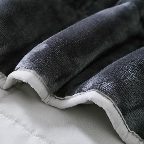 MOTRIP Soft Weighted Blanket, Light Grey, 48 * 72 10LBS