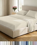 California Design Den 100% Cotton Sateen Split King Sheets Set, 5 Pcs